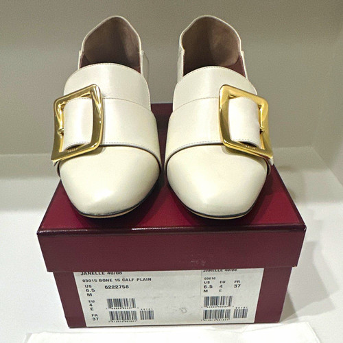 Bally beige leather slip - leather, slip-on